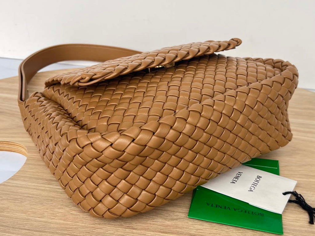 Bottega Veneta BV 709418 Small Cobble Shoulder Bag Tan