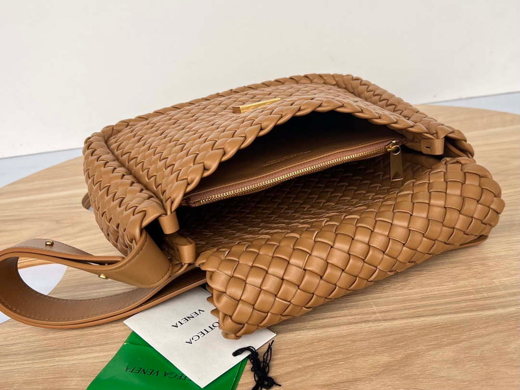 Bottega Veneta BV 709418 Small Cobble Shoulder Bag Tan
