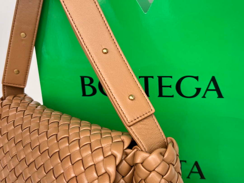 Bottega Veneta BV 709418 Small Cobble Shoulder Bag Tan