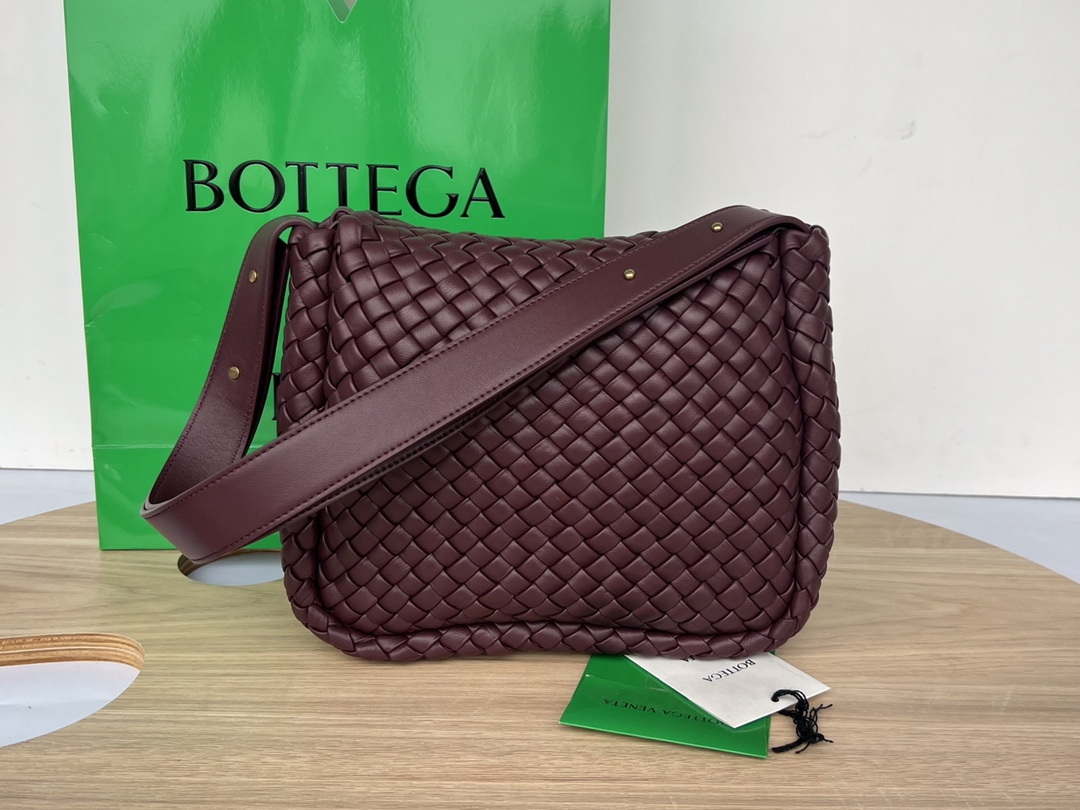 Bottega Veneta BV 709418 Small Cobble Shoulder Bag Wine Red - Default Title - View 2