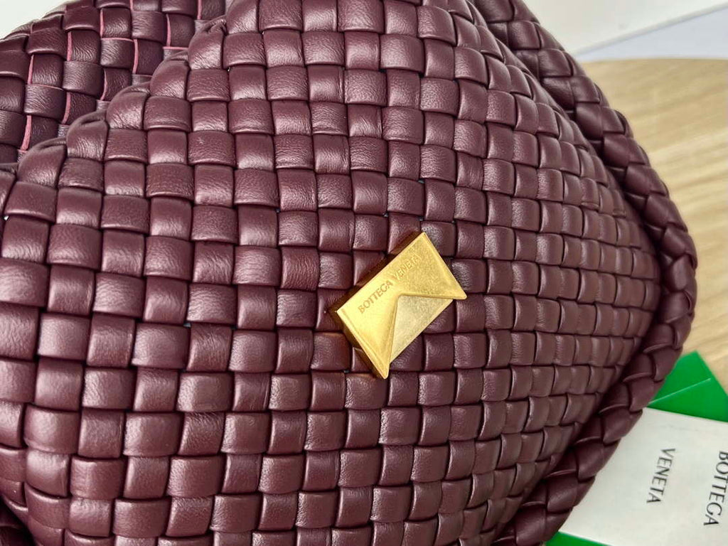 Bottega Veneta BV 709418 Small Cobble Shoulder Bag Wine Red