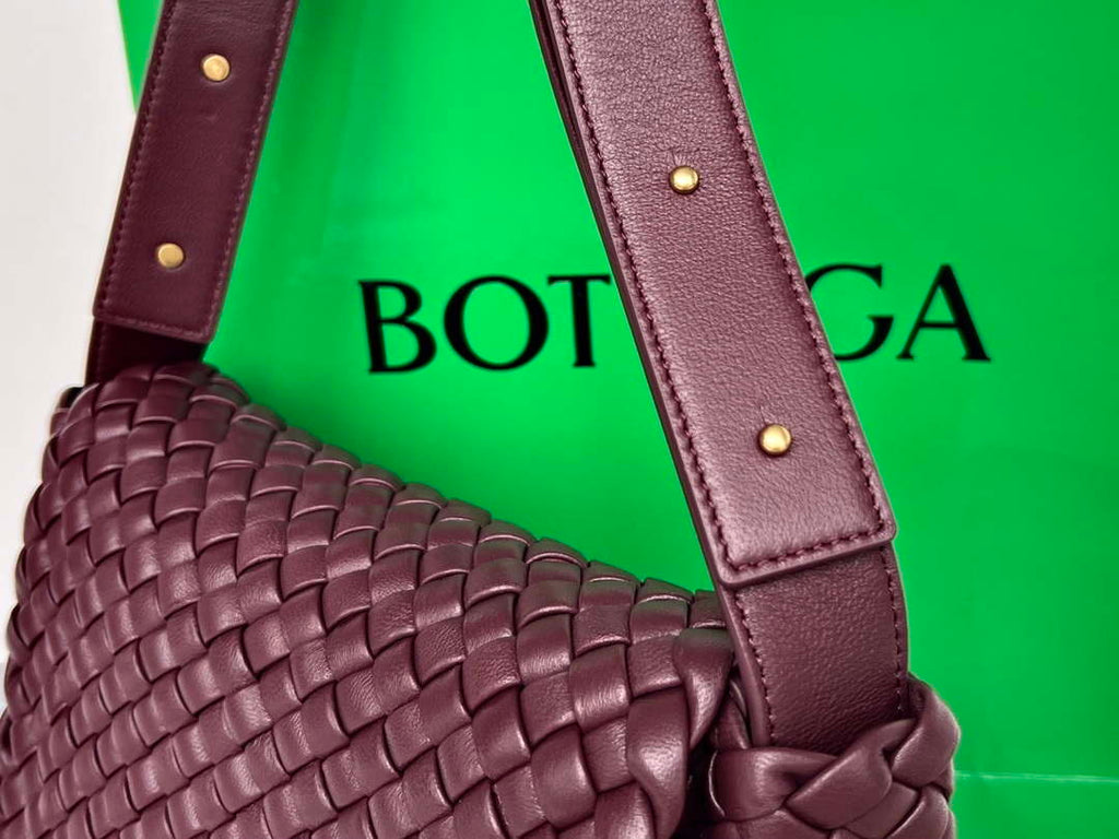 Bottega Veneta BV 709418 Small Cobble Shoulder Bag Wine Red