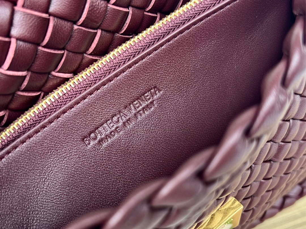 Bottega Veneta BV 709418 Small Cobble Shoulder Bag Wine Red
