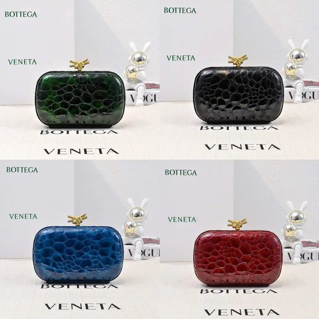 Bottega Veneta BV 717622V01D12929 Knot Pearlescent crocodile pattern BV10143