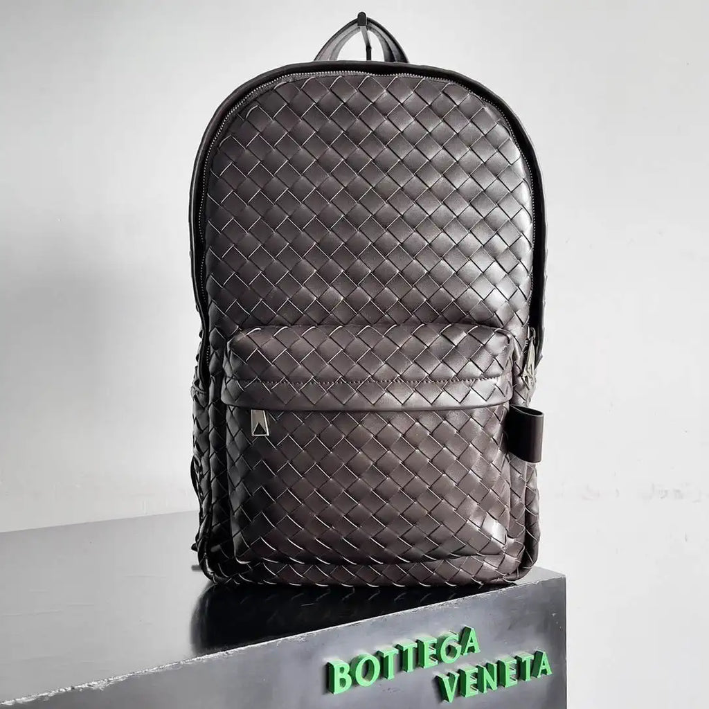 Bottega Veneta BV 730732 Intrecciato Backpack Dark brown