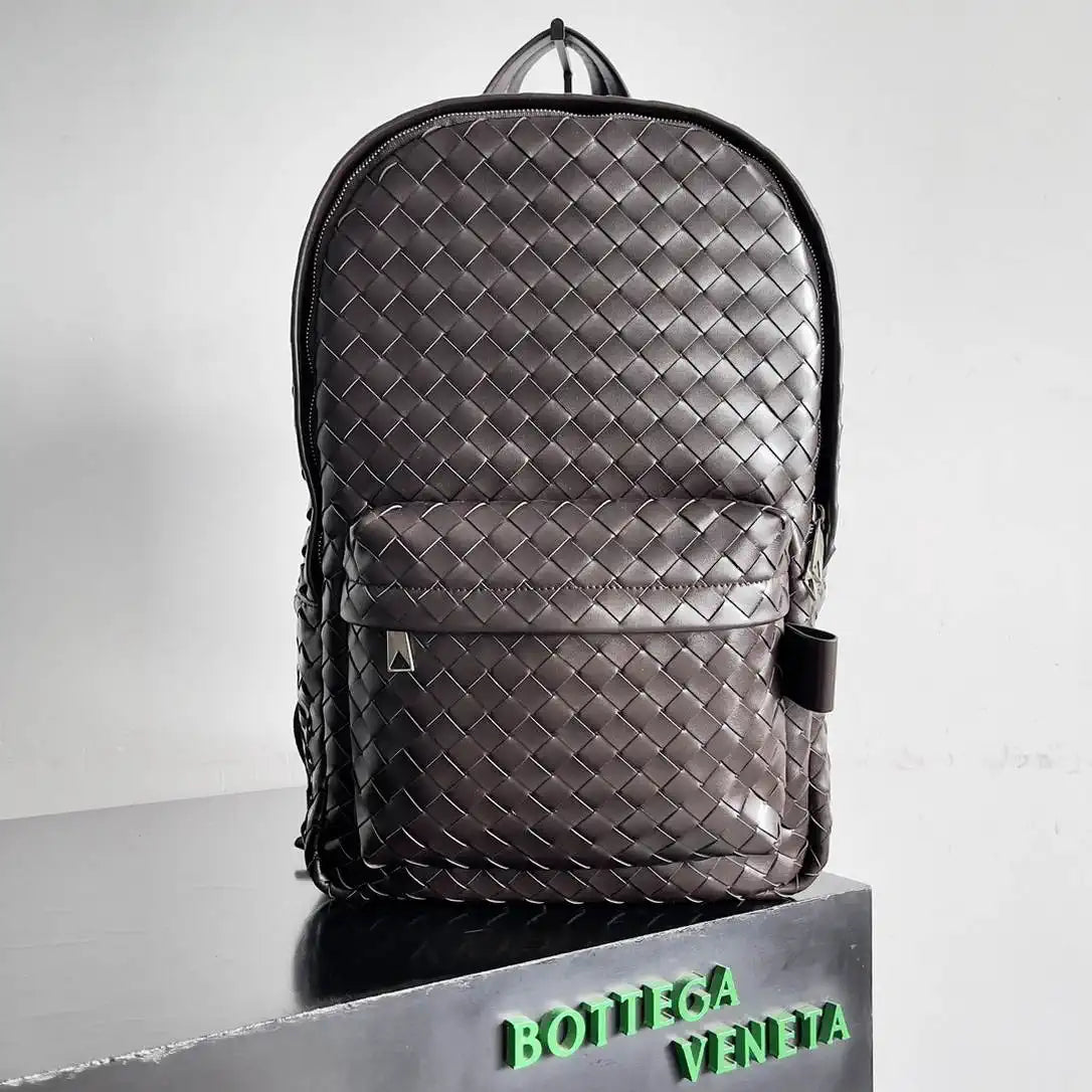 Bottega Veneta BV 730732 Intrecciato Backpack Dark brown