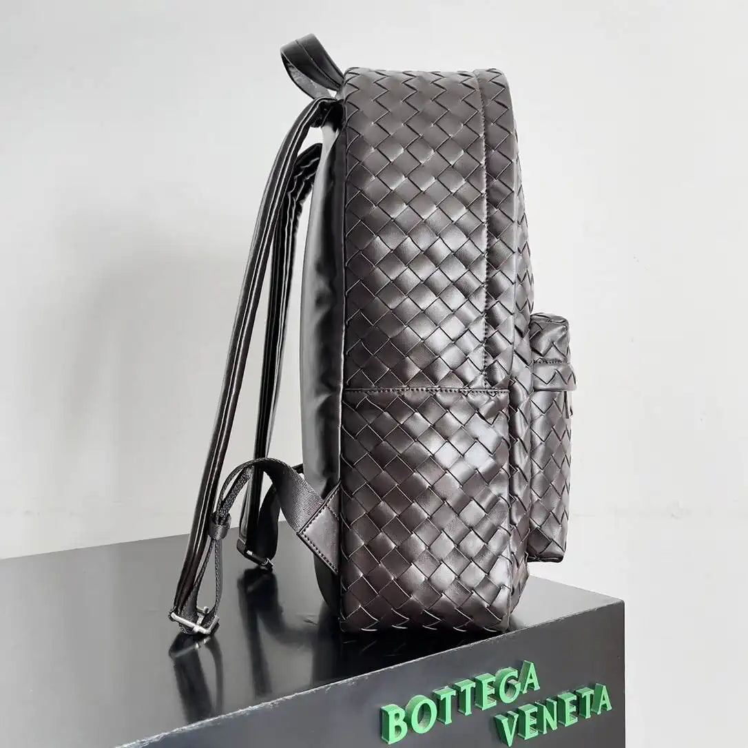 Bottega Veneta BV 730732 Intrecciato Backpack Dark brown