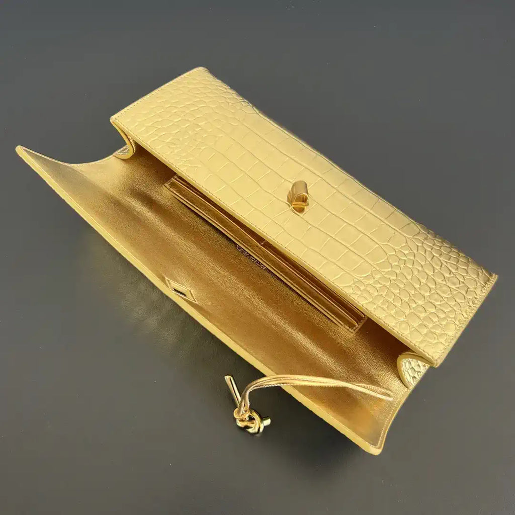 Bottega Veneta BV 741511 Long Clutch Andiamo With Handle Bv99013