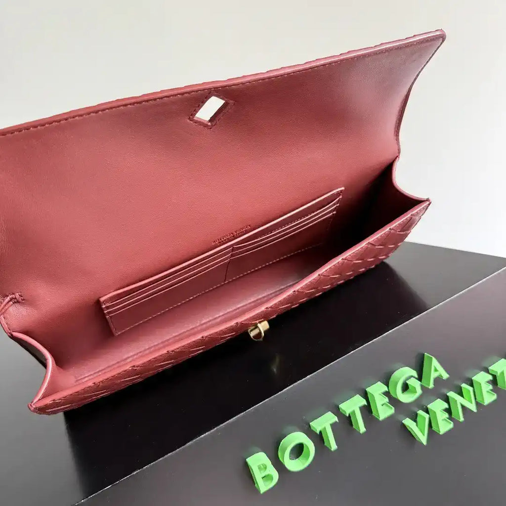 Bottega Veneta BV 741511 Long Clutch Andiamo With Handle Bv99004