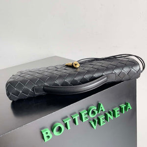 Bottega Veneta BV 741511 Long Clutch Andiamo With Handle Emerald Black - Default Title - View 5