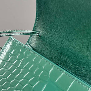 Bottega Veneta BV 741511 Long Clutch Andiamo With Handle Emerald Crocodile-grain Lambskin leather Green - Default Title - View 5