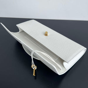 Bottega Veneta BV 741511 Long Clutch Andiamo With Handle Emerald Crocodile-grain Lambskin leather White - Default Title - View 5