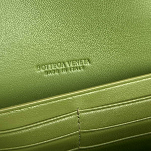 Bottega Veneta BV 741511 Long Clutch Andiamo With Handle Emerald Crocodile-grain Lambskin leather Lemon Green - Default Title - View 8