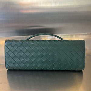 Bottega Veneta BV 741511 Long Clutch Andiamo With Handle Emerald Dark Green - Default Title - View 2