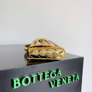 Bottega Veneta BV 741511 Long Clutch Andiamo With Handle Emerald Gold - Default Title - View 2