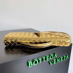 Bottega Veneta BV 741511 Long Clutch Andiamo With Handle Emerald Gold - Default Title - View 4