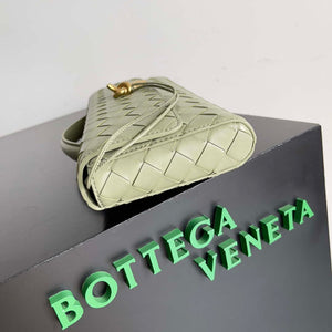 Bottega Veneta BV 741511 Long Clutch Andiamo With Handle Emerald Green - Default Title - View 3