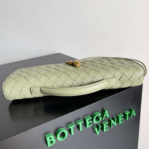 Bottega Veneta BV 741511 Long Clutch Andiamo With Handle Emerald Green - Default Title - View 5