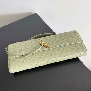 Bottega Veneta BV 741511 Long Clutch Andiamo With Handle Emerald Green - Default Title - View 6