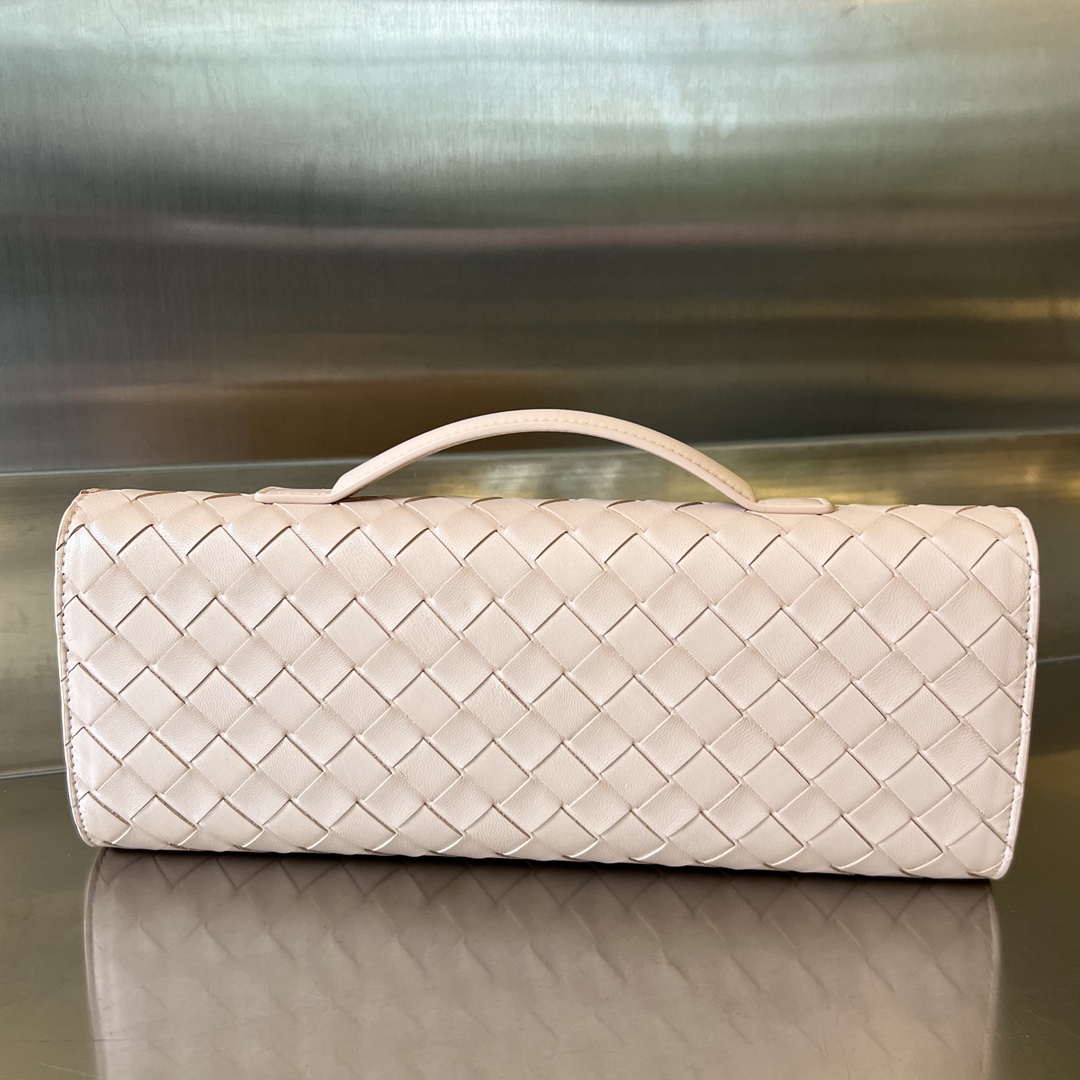 Bottega Veneta BV 741511 Long Clutch Andiamo With Handle Emerald Pink