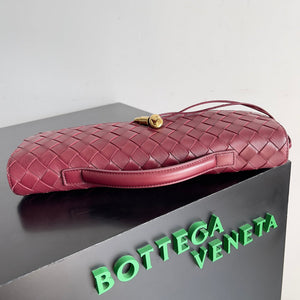 Bottega Veneta BV 741511 Long Clutch Andiamo With Handle Emerald Red - Default Title - View 5