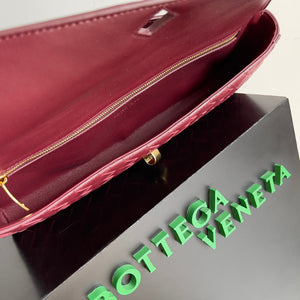 Bottega Veneta BV 741511 Long Clutch Andiamo With Handle Emerald Red - Default Title - View 9