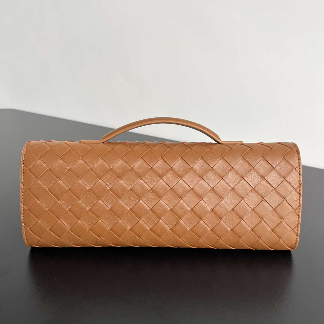 Bottega Veneta BV 741511 Long Clutch Andiamo With Handle Emerald Sand - Default Title - View 2