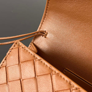 Bottega Veneta BV 741511 Long Clutch Andiamo With Handle Emerald Sand - Default Title - View 7