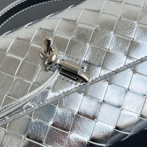 Bottega Veneta BV 741511 Long Clutch Andiamo With Handle Emerald Silver - Default Title - View 4