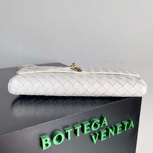 Bottega Veneta BV 741511 Long Clutch Andiamo With Handle Emerald White - Default Title - View 3