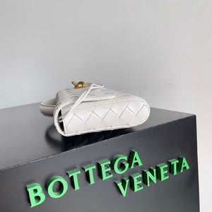 Bottega Veneta BV 741511 Long Clutch Andiamo With Handle Emerald White - Default Title - View 8