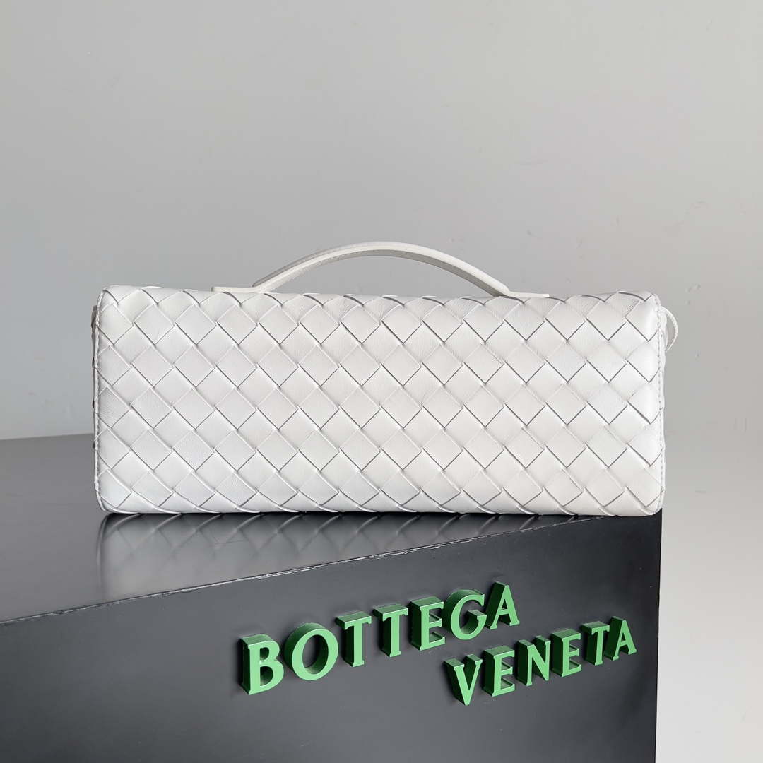 Bottega Veneta BV 741511 Long Clutch Andiamo With Handle Emerald White - Default Title - View 2