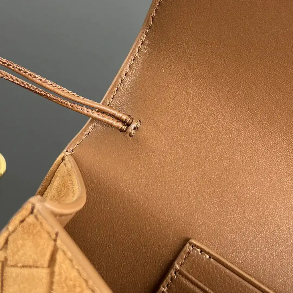 Bottega Veneta BV 741511 Suede Leather Long Clutch Andiamo With Handle Bv99014