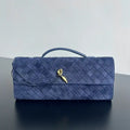 Bottega Veneta BV 741511 Suede Leather Long Clutch Andiamo With Handle Bv99015