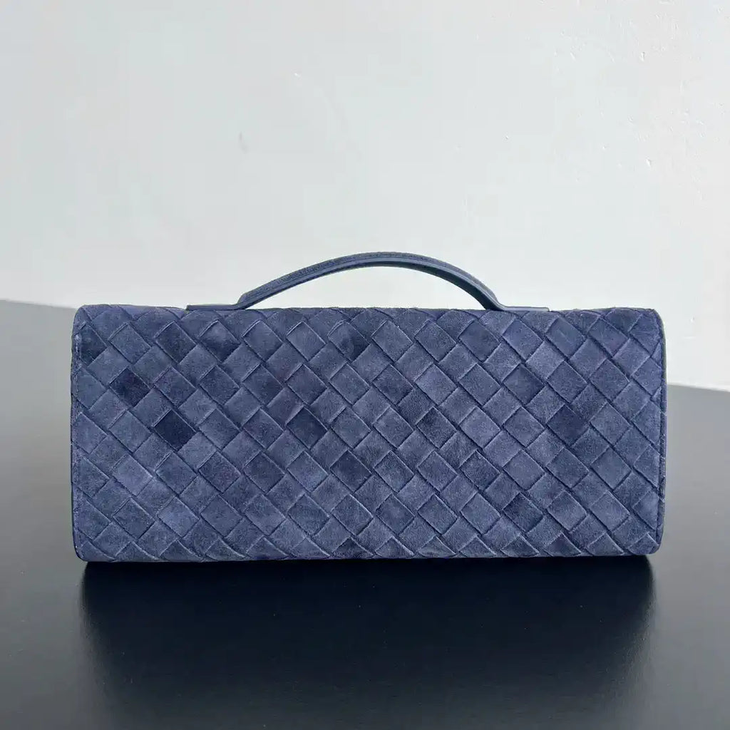 Bottega Veneta BV 741511 Suede Leather Long Clutch Andiamo With Handle Bv99015