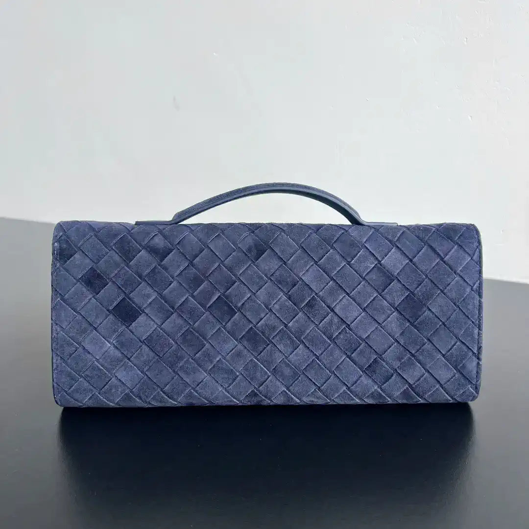 Bottega Veneta BV 741511 Suede Leather Long Clutch Andiamo With Handle Bv99015