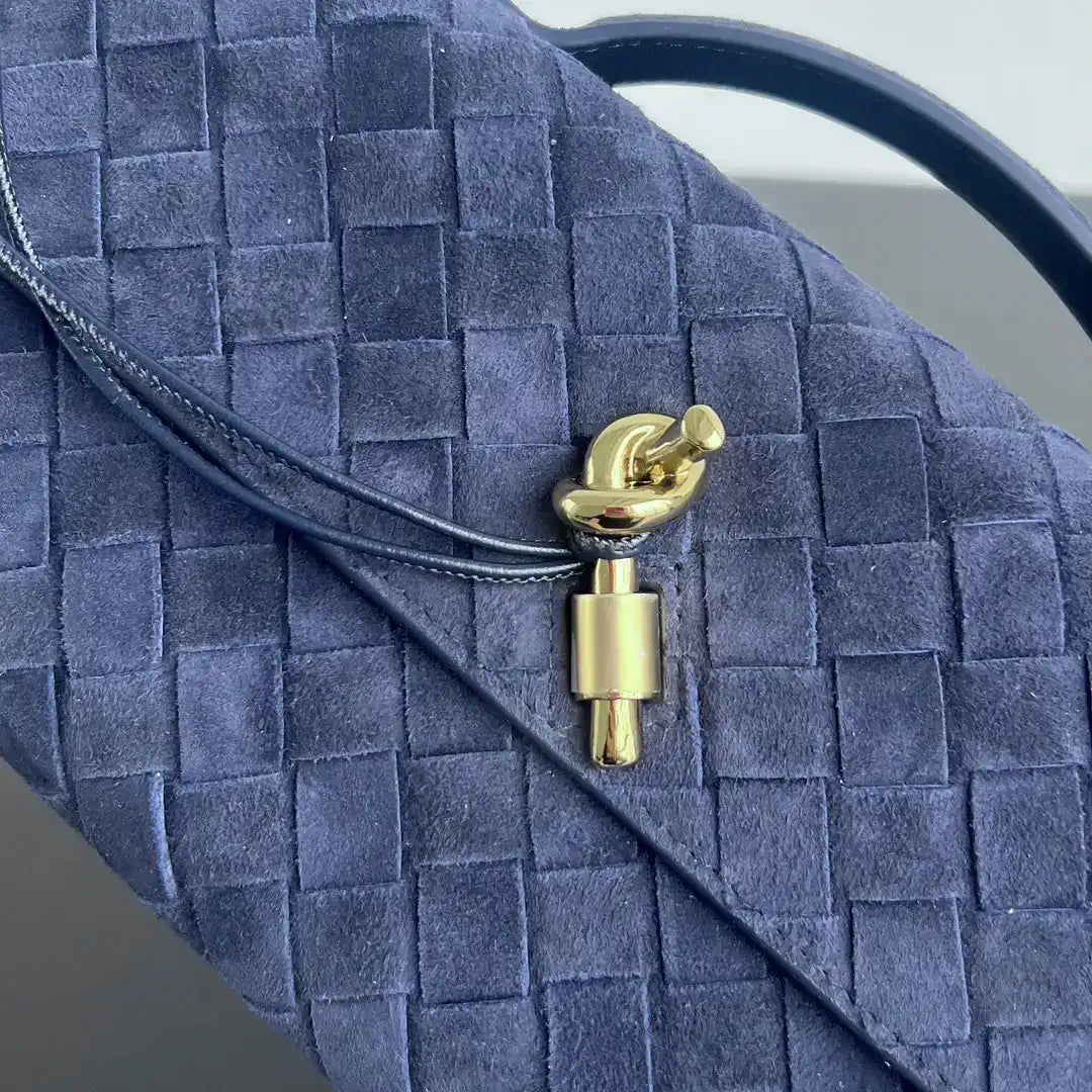Bottega Veneta BV 741511 Suede Leather Long Clutch Andiamo With Handle Bv99015