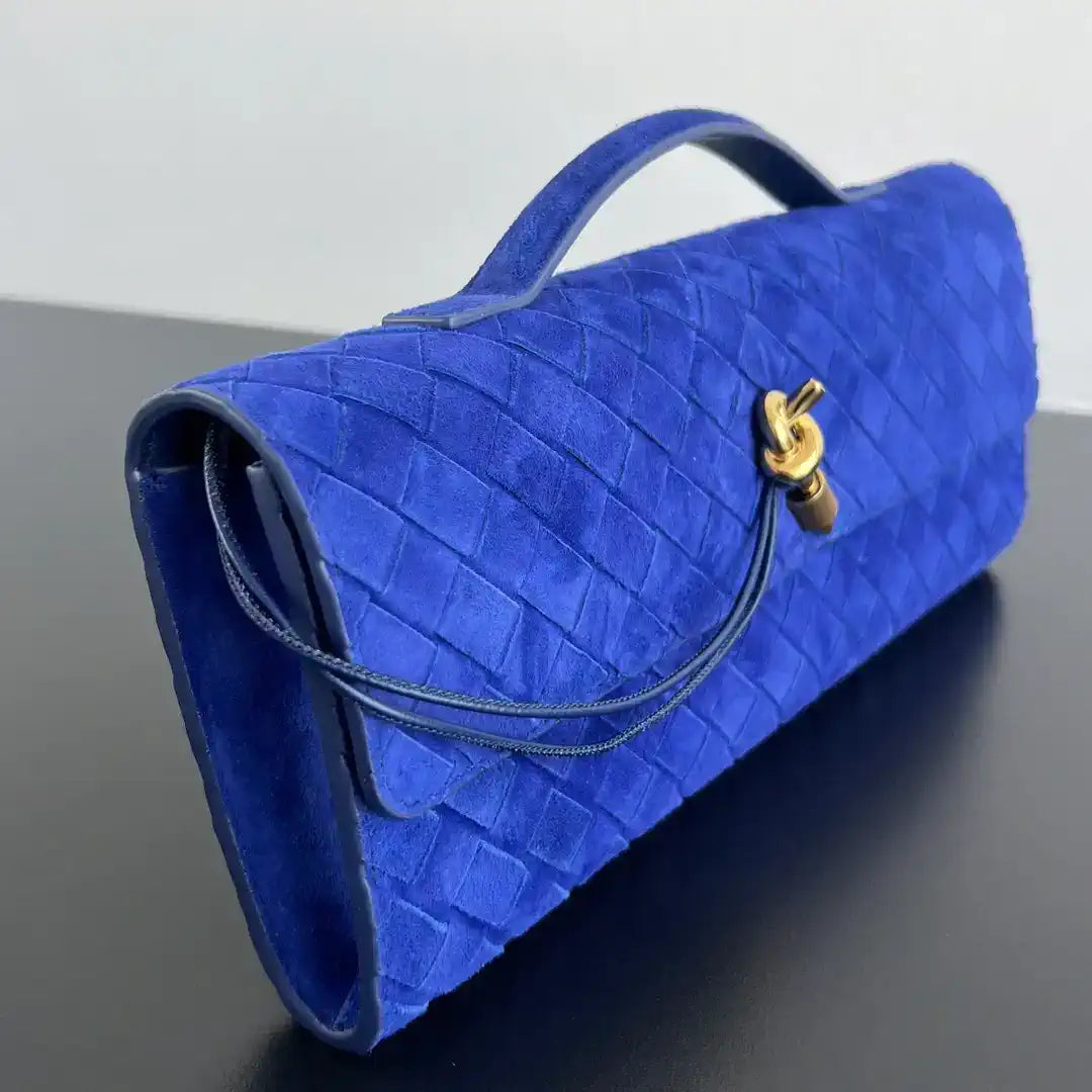 Bottega Veneta BV 741511 Suede Leather Long Clutch Andiamo With Handle Bv99016