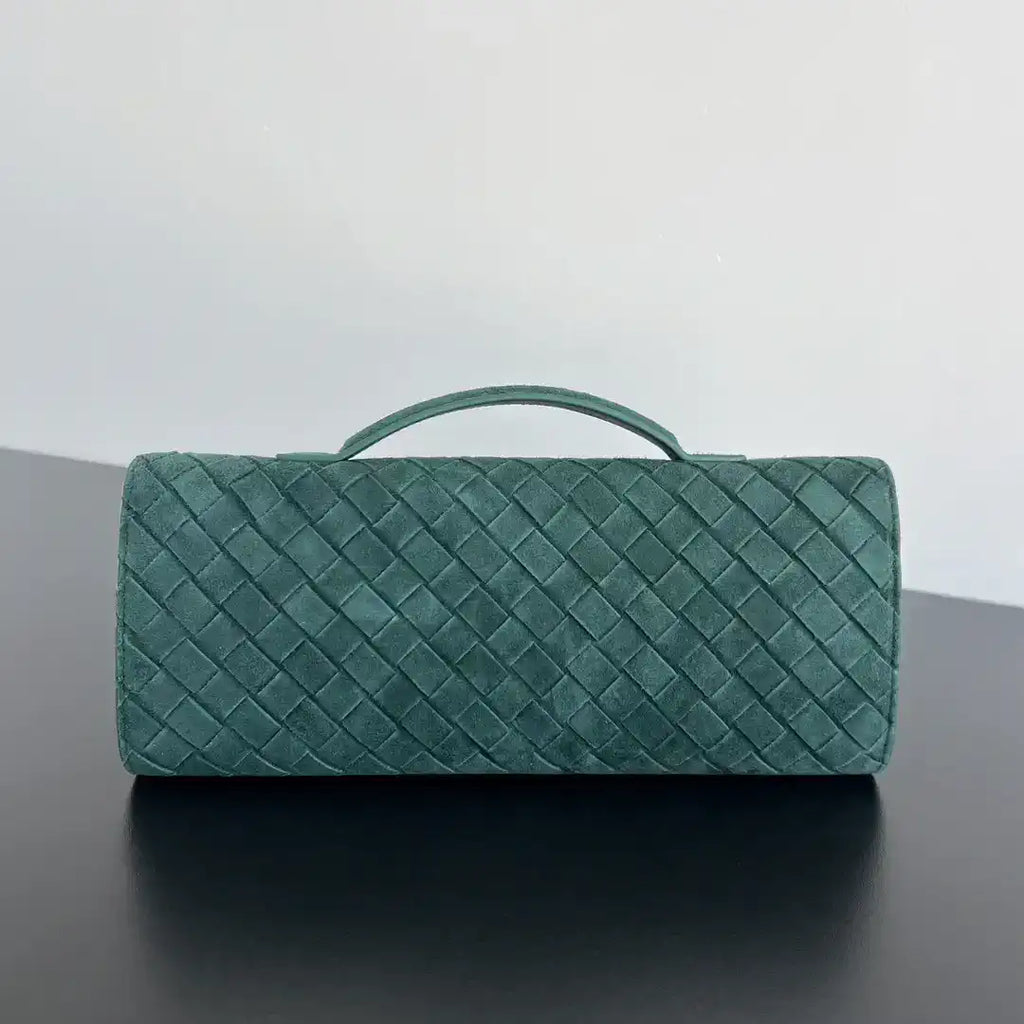 Bottega Veneta BV 741511 Suede Leather Long Clutch Andiamo With Handle Bv99018