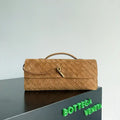 Bottega Veneta BV 741511 Suede Leather Long Clutch Andiamo With Handle Bv99017