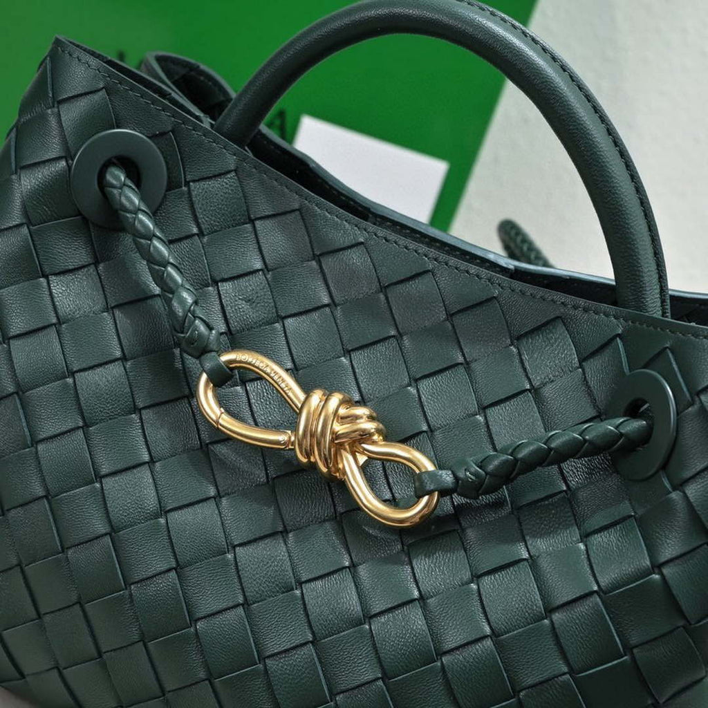 Bottega Veneta BV 743568 Small Andiamo Dark Green