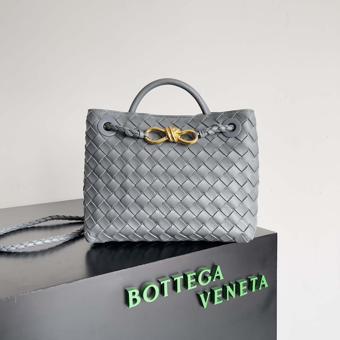 Bottega Veneta BV 743568 Small Andiamo Gray - Default Title - View 1