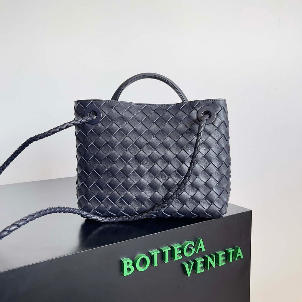 Bottega Veneta BV 743568 Small Andiamo Navy Blue
