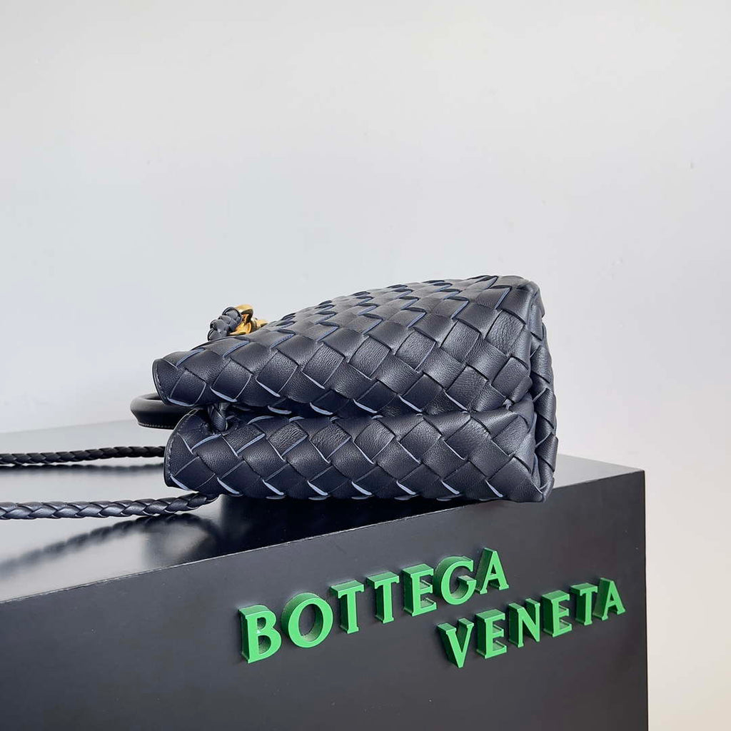 Bottega Veneta BV 743568 Small Andiamo Navy Blue