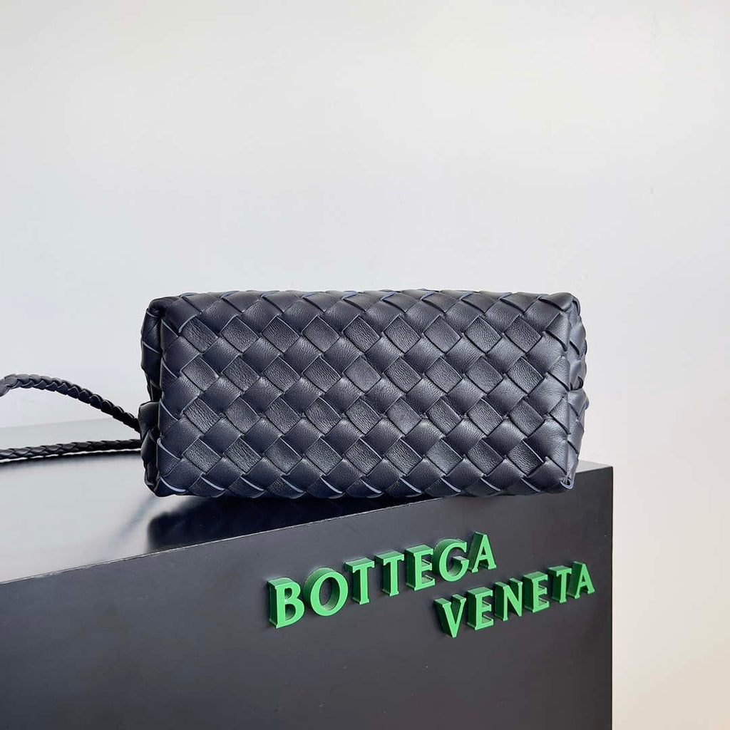 Bottega Veneta BV 743568 Small Andiamo Navy Blue