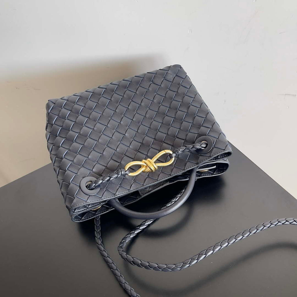 Bottega Veneta BV 743568 Small Andiamo Navy Blue
