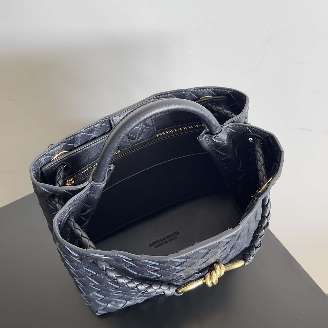 Bottega Veneta BV 743568 Small Andiamo Navy Blue - Default Title - View 8