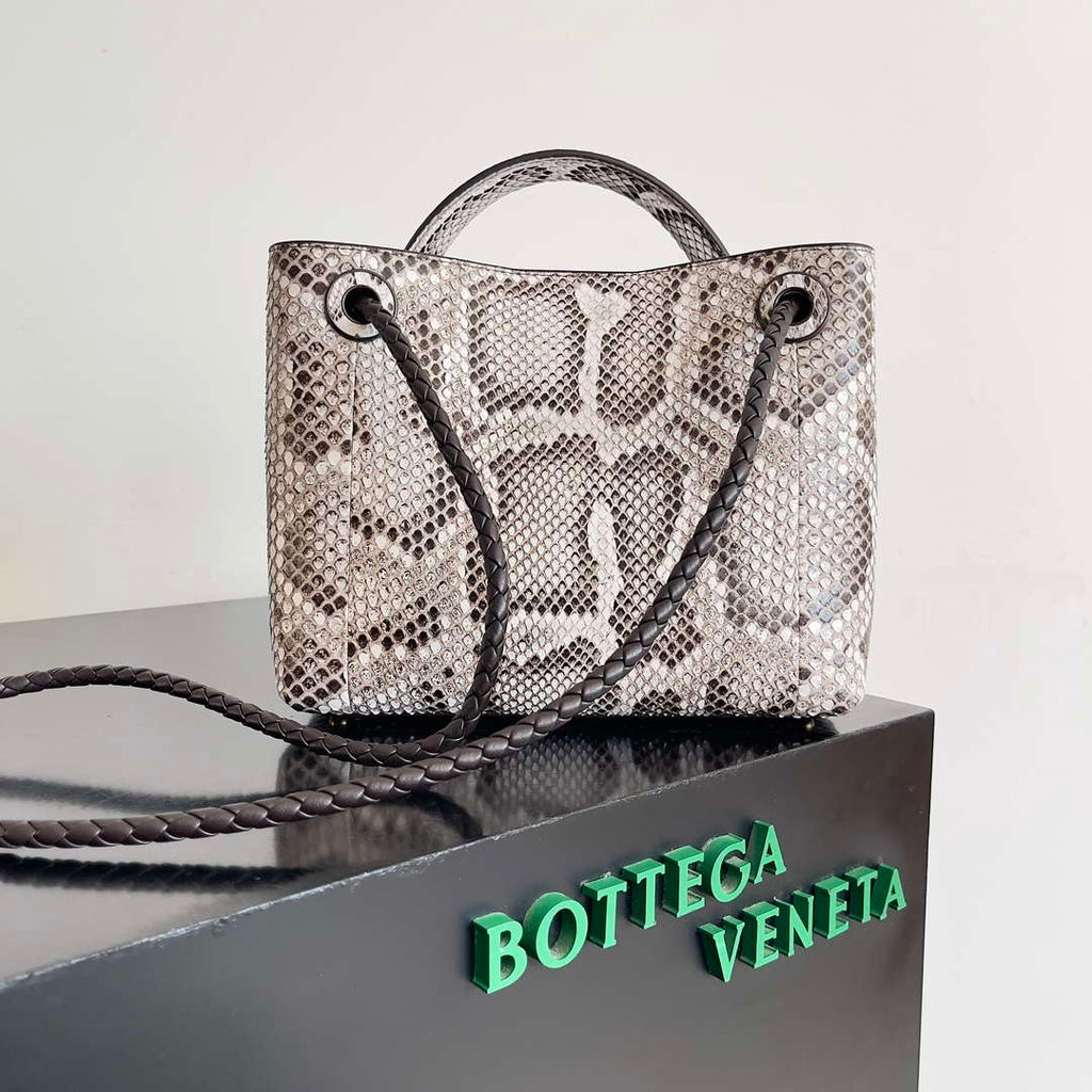 Bottega Veneta BV 743568 Small Andiamo Snakeskin Handbag BV9070