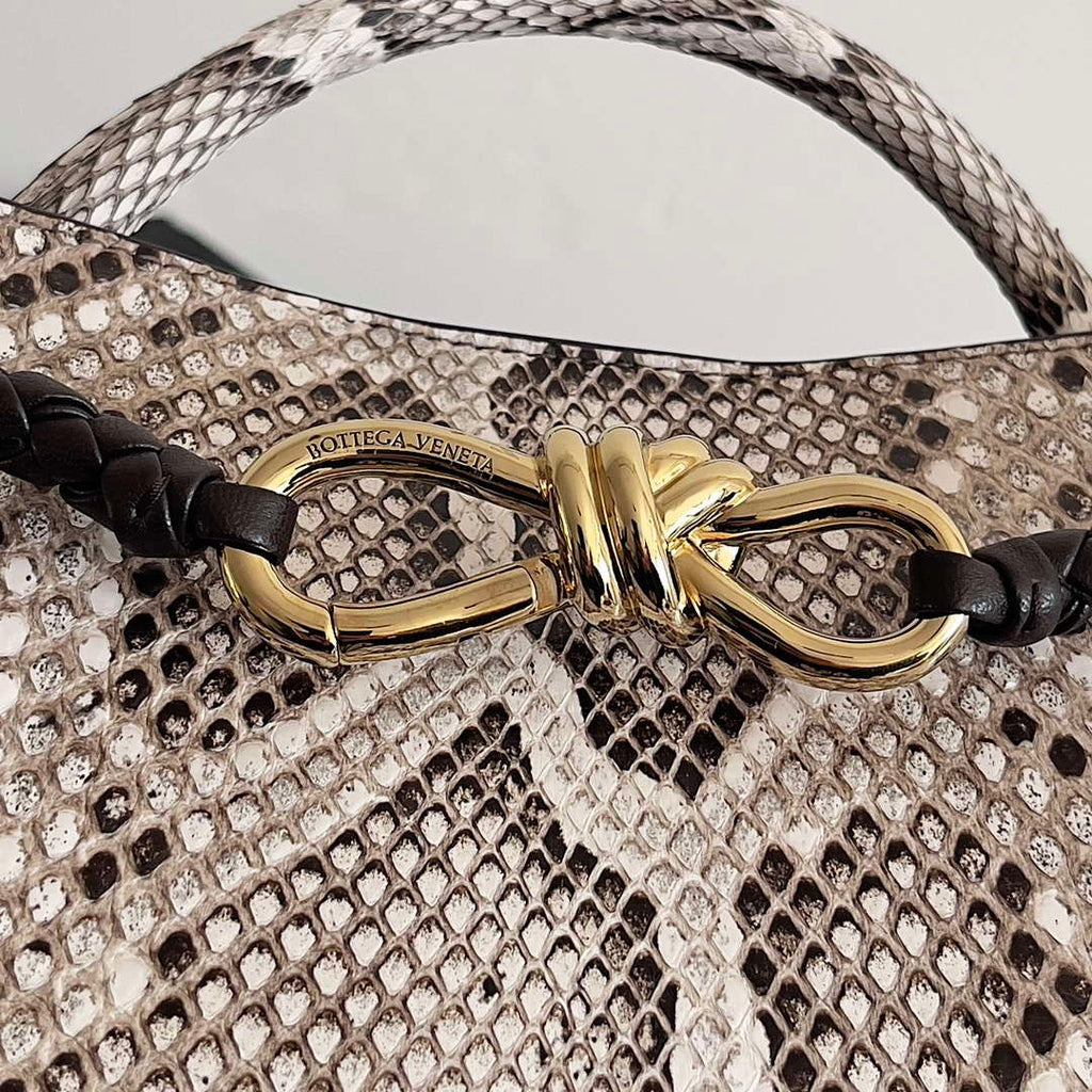 Bottega Veneta BV 743568 Small Andiamo Snakeskin Handbag BV9070