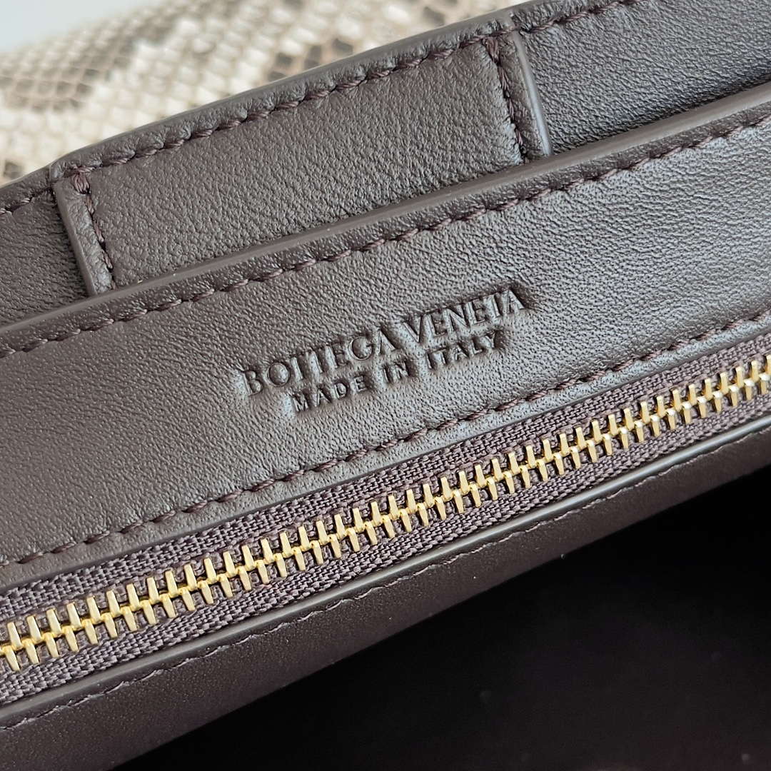 Bottega Veneta BV 743568 Small Andiamo Snakeskin Handbag BV9070 - Default Title - View 8